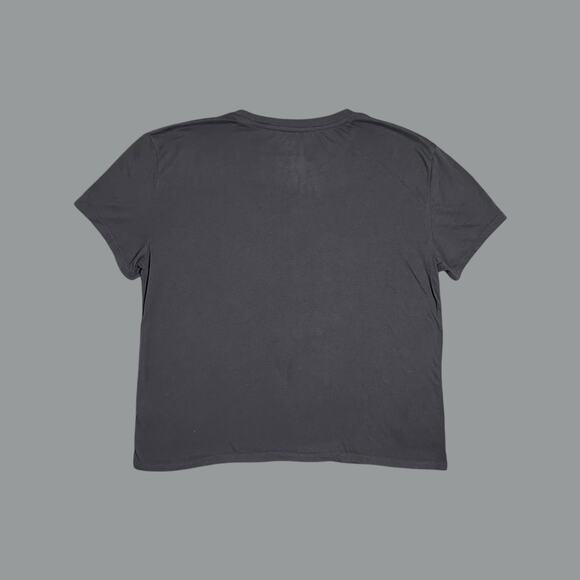 Freeze Women’s Floral Smiley Face Graphic T-Shirt - Medium, Gray - Picture 2 of 3